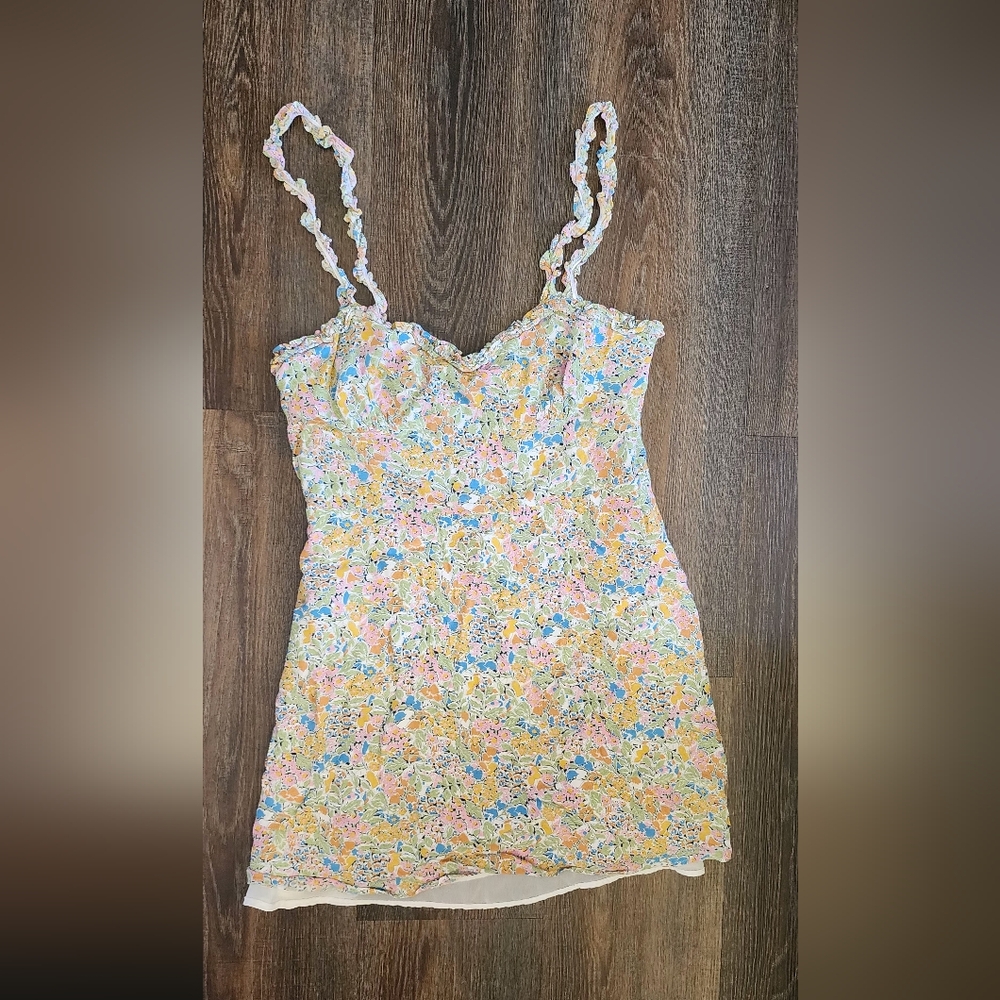 Zara Multicolor Floral Mini Dress Medium